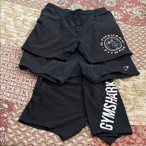 Gymshark Black Athletic Shorts for Men bundle